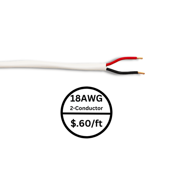 Bulk White In-Wall Cable 18AWG - $.60 per foot