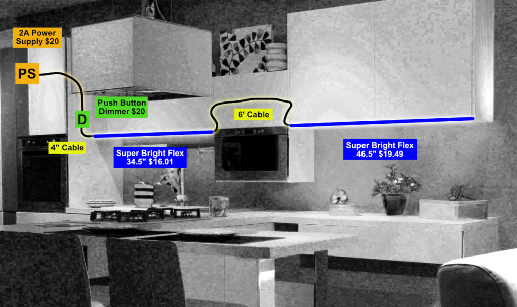 #4-Open Kitchen- PS and Push Button Dimmer