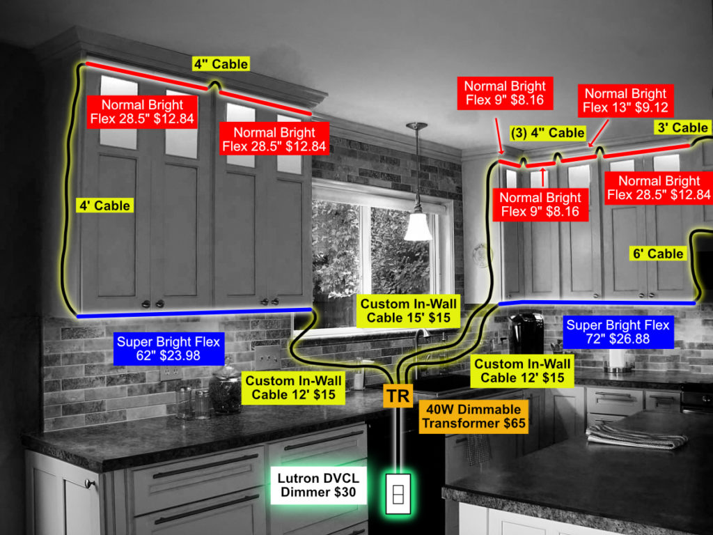 Hardwired Led Lighting System, How To Install Strip Lights Under Cabinets