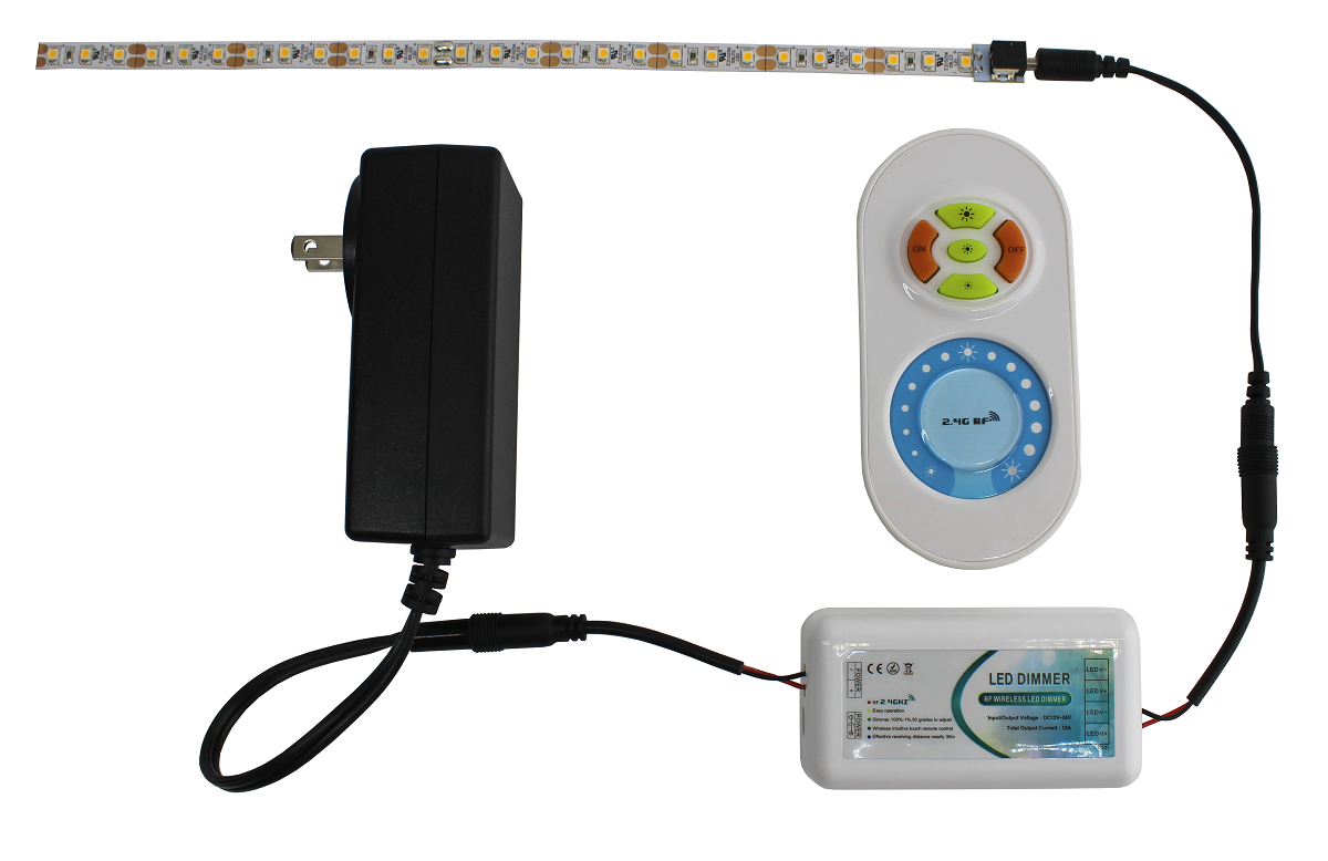 Single Zone Dimmer with Wireless Remote (12VDC 24VDC Flex) - Inspired LED