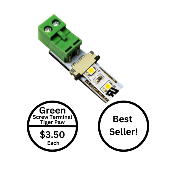 Tiger Paw LED Connector®, Green Screw Terminal (10mm PC)