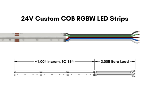 24VDC RGBW Color Changing COB Custom