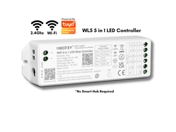 WL5 5 in 1 LED Strip Controller (WiGi+2.4Ghz)