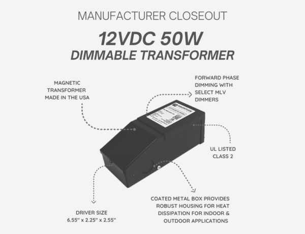 12VDC 50Watt Magnitude Magnetic Transformer - Single & Packs