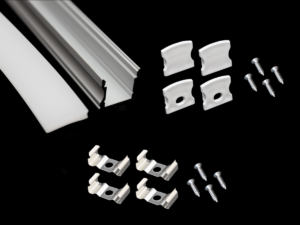 Surface Mount Grooved Channel & Lens Set