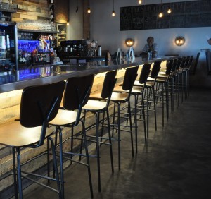 Salut Kitchen Bar, after LED accent lighting