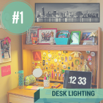 desk dorm room lighting ideas