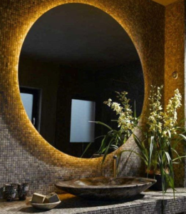 back lit mirror